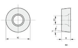 Пластина твердосплавная фрезерная RPMW10T3MO-S
