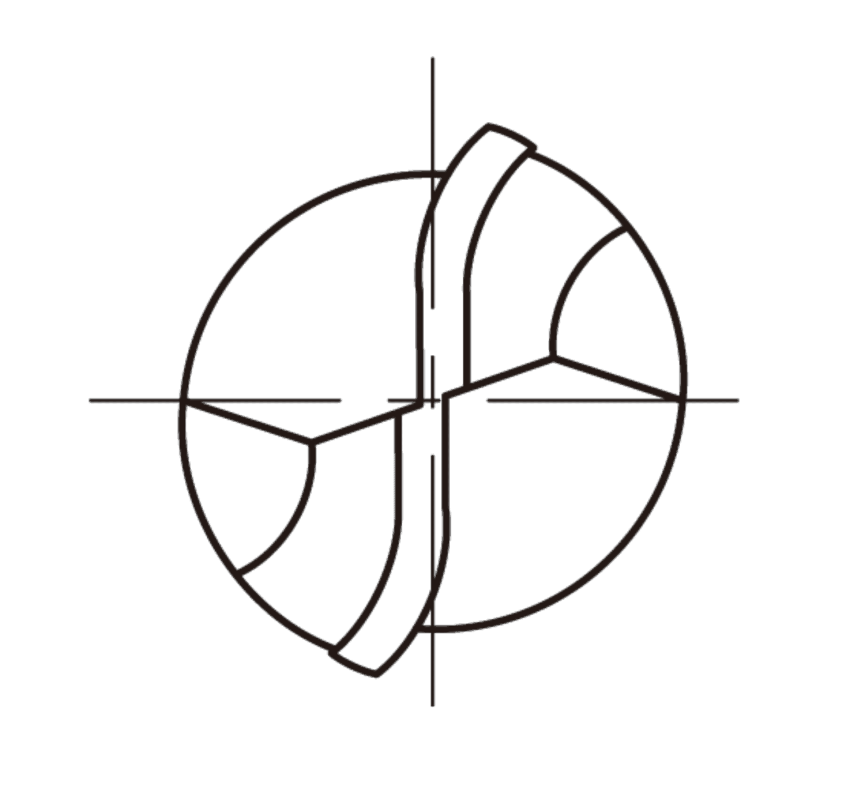 Фреза концевая с шаровым наконечником и длинной шейкой HRC55