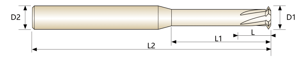 Фреза с одинарной резьбой