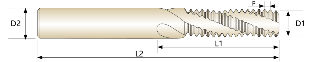 Фреза для резьбы с 3 рядами