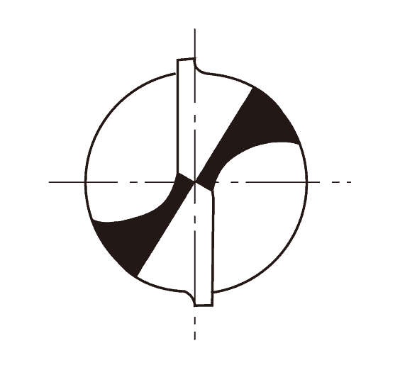 Фреза концевая синяя твердосплавная фасочная HRC55